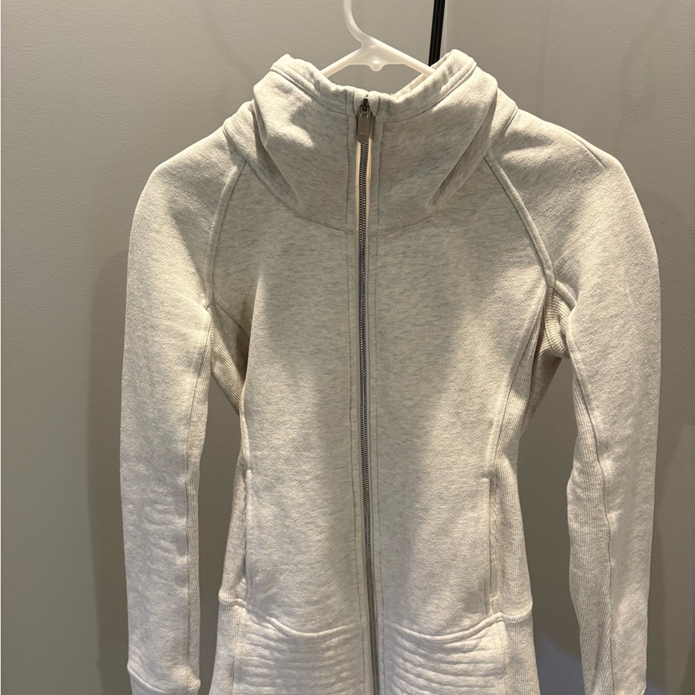 lululemon athletica Scuba full Zip-Up Jacket in heathered cream